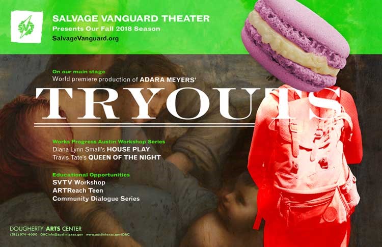October 2018 Community News and Events, Salvage Vanguard Theater Tryouts play