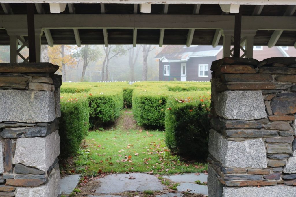 Entrance to a hedge maze